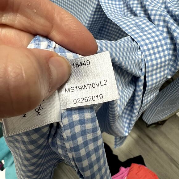 Peter Millar Gulf Vented Boat Fishing UPF Sun Shirt Button Down Gingham XL - Picture 8 of 10
